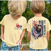 Load image into Gallery viewer, All American Dog Flag  Youth-Toddler Tee
