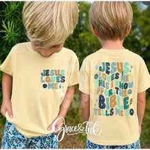 Load image into Gallery viewer, Jesus Loves Me Distressed Youth-Toddler Tee
